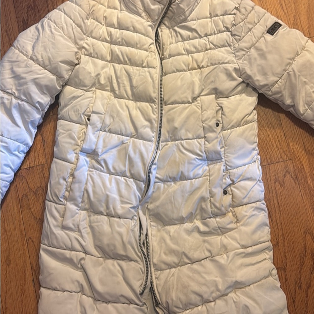 DKNY White Winter Coat